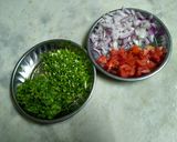 A picture of step 1 of Masala Papad.