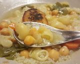 Foto del paso 5 de la receta Sopa de garbanzos con pasta y hortalizas