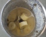 A picture of step 1 of Wheat flour- dates & banana cake.