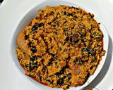 A picture of step 18 of Egusi soup.