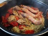 Gazpachos manchegos con pollo y gambones al estilo de mi madre