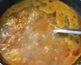 A picture of step 5 of Sambar with moringa.