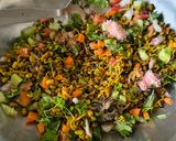A picture of step 3 of Moong Moth Sprouts Chaat - Protein-Rich Weight Loss Healthy chaat.