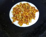 A picture of step 4 of Madurai muttai kari dosa / Madurai egg keema dosa.