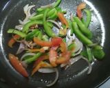 A picture of step 4 of Creamy Pasta in Fajita Seasoning with Dry Chicken Manchurian.