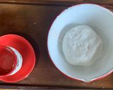 A picture of step 1 of PIZZA packed with Japan’s rich umami… Miso, sweet red bean paste, kombu, and cherry leaves.
