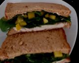 A picture of step 4 of My Sliced Chicken with Spinach and Yellow Sweet Pepper Sandwich.