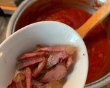 A picture of step 1 of Gnudi with Tomato Sauce and Speck.