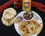 A picture of step 3 of Chole Kulche.