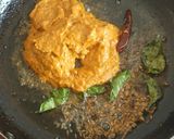 A picture of step 4 of Kara chutney, for South Indian.