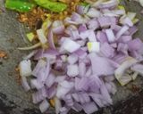 A picture of step 1 of Aloo Matar.