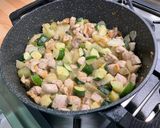 A picture of step 8 of Pork Sauté with Fennel and Cheesy Zucchini.