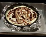 A picture of step 20 of Chocolate Salted Caramel Swirled Cheesecake.