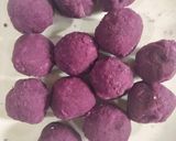 Foto langkah ke 3 dari resep 🍠Purple Sweet Potato (glutinous) pan-fry rice cake/mochi pancake🥞 | crispy, chewy (ubi ungu).