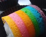 Foto langkah ke 8 dari resep Rainbow cake kukus.