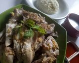 Foto langkah ke 8 dari resep Ayam Pek Cam Ke (ayam kampung rebus) dan Nasi Hainan.