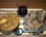 A picture of step 4 of Yellow bean with brown chapati.