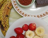 Foto langkah ke 1 dari resep Ice Cream Banana Brownie Tanpa Tepung (No Baked).