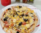 डबल लेअर चीज़ी पिज़्ज़ा (double layer cheese pizza recipe in Hindi) रेसिपी चरण 6 फोटो