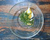 A picture of step 3 of Oeufs Mimosa (French-Style Devilled Eggs).