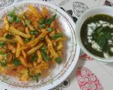 A picture of step 10 of Peri Peri French Fries Spinach Soup.
