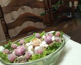 Cézár-saláta friss kaporral kefirrel - medvehagymával cukormentes pácolt sertéshússal recept fázis 14 fotója