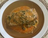 A picture of step 6 of Salmon Spinach butter Cream.