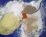 A picture of step 2 of Maggi potato nuggets.