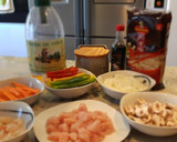 Foto del paso 1 de la receta: Noodles con pollo y gambas