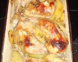 Túrós tejfölös csirkecomb burgonyaágyon recept fázis 4 fotója