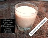 A picture of step 2 of Tumeric carrot smoothie.
