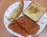 รูปขั้นตอนการทำที่ 4 ของ มื้อเช้าติดสปีด🍞🥖🌽🐟