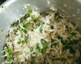A picture of step 1 of Mooli ki parathi with achar aur butter.