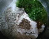 A picture of step 1 of Bajra-Palak Paratha.