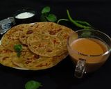 A picture of step 3 of Cheesy Mint wheat flour Paratha.