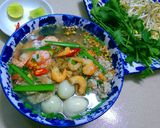 A picture of step 14 of Hu Tieu Nam Vang (Phnom Penh Noodle Soup).