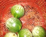 Foto langkah ke 1 dari resep Tumis terong bulat hijau teri bumbu pedas.
