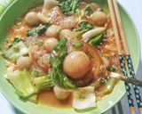 Foto langkah ke 10 dari resep Seblak Cilok Saos Tiram.