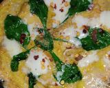 A picture of step 4 of Spinach Cheese Omelette 🧀 🧀 🥬.