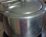 A picture of step 3 of Chakka Puzhukku (Jackfruit steamed with spices).