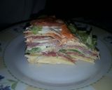 Foto del paso 3 de la receta: Torre de panqueques y fiambre👌
