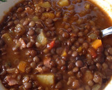 Foto del paso 4 de la receta: Guiso de lentejas con vegetales y panceta🍲💕