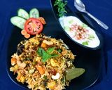 A picture of step 8 of Veg lucknowi biriyani.