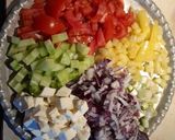 Kuszkusz saláta grill sajttal recept fázis 2 fotója