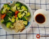 รูปขั้นตอนการทำที่ 4 ของ อาหารลดน้ำหนัก :ผักลวกไข่+ซอสวาซาบิ