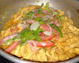 A picture of step 4 of Fried rice with shashlik masala.