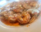 A picture of step 5 of Seasoned Shrimp w/ EZ Homemade Sauce &fresh Mozzarella.