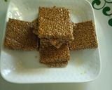 A picture of step 9 of Til Chikki.