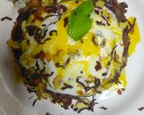 A picture of step 6 of Passion fruit brownie with passion fruit sauce.