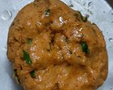 A picture of step 3 of Aloo puri.